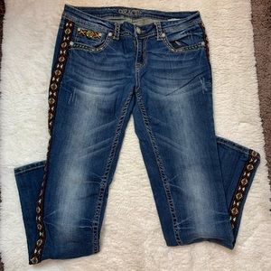 Grace in LA Jeans with Embellished Pockets